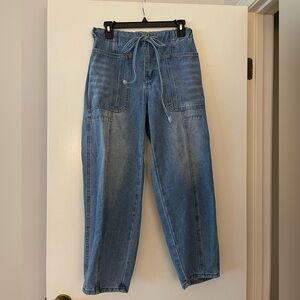 Women's Barrel Leg Blue Jeans